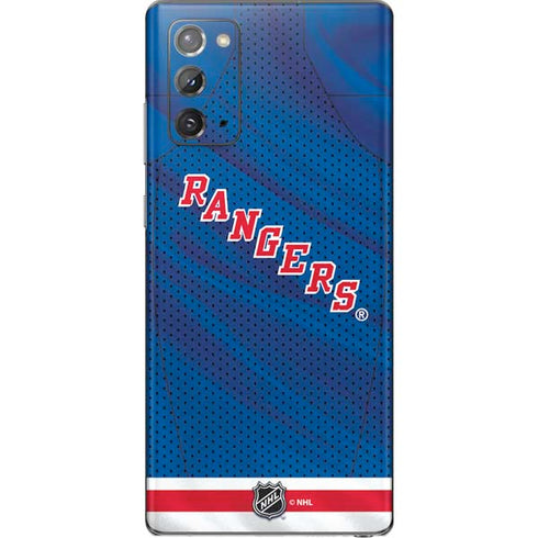 NHL New York Rangers Home Jersey Galaxy Note20 5G Skin