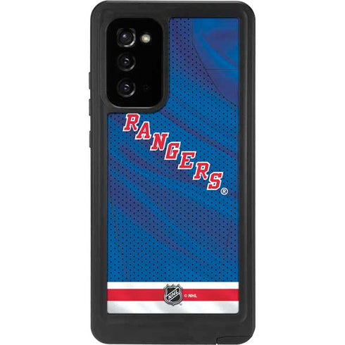 NHL New York Rangers Home Jersey Galaxy Note20 5G Waterproof Case