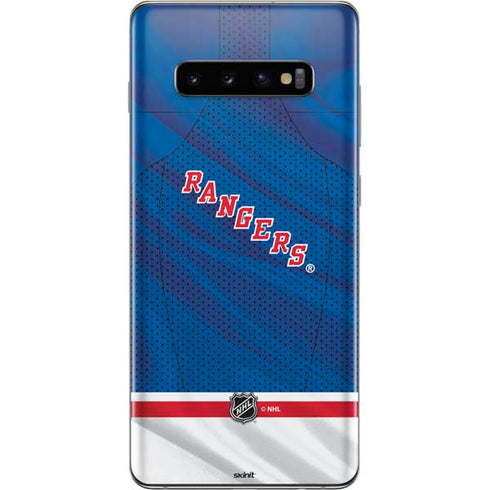 NHL New York Rangers Home Jersey Galaxy S10 Plus Skin