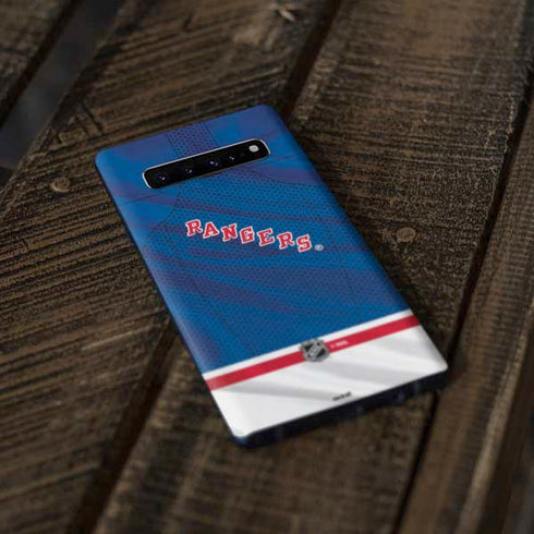 NHL New York Rangers Home Jersey Galaxy S10 Plus Skin