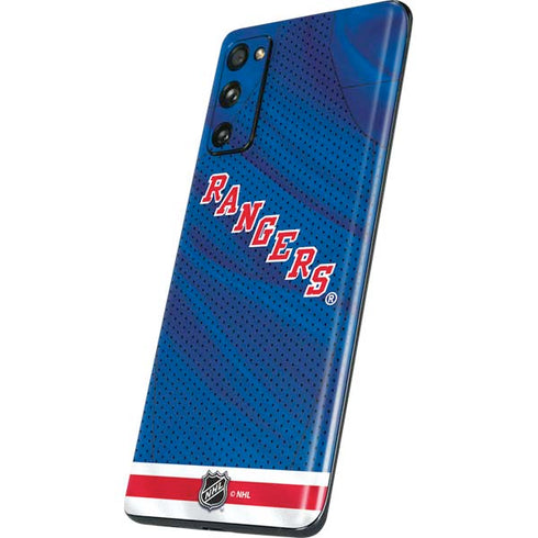 NHL New York Rangers Home Jersey Galaxy S20 Fan Edition Skin