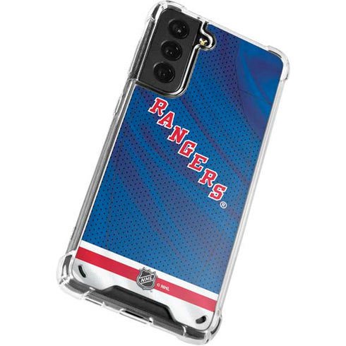 NHL New York Rangers Home Jersey Galaxy S21 Plus 5G Clear Case