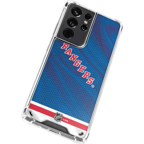 NHL New York Rangers Home Jersey Galaxy S21 Ultra 5G Clear Case