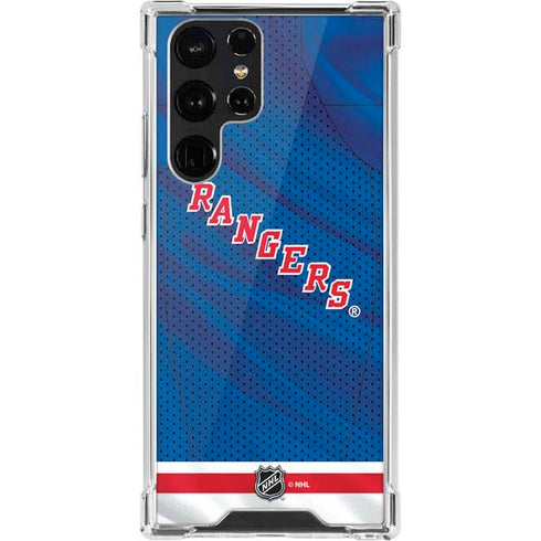 NHL New York Rangers Home Jersey Galaxy S22 Ultra Clear Case