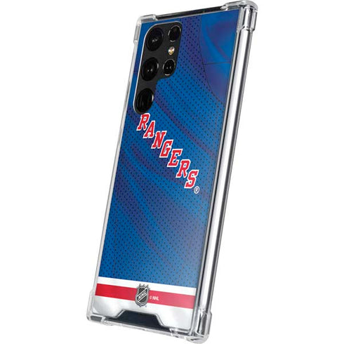 NHL New York Rangers Home Jersey Galaxy S22 Ultra Clear Case