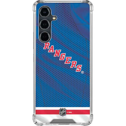 NHL New York Rangers Home Jersey Galaxy S23 FE Clear Case