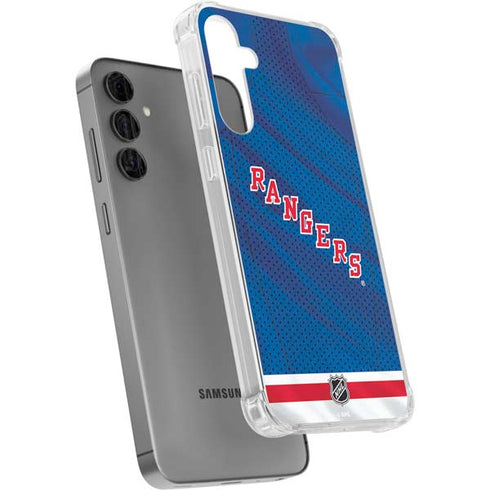 NHL New York Rangers Home Jersey Galaxy S24 Plus Clear Case