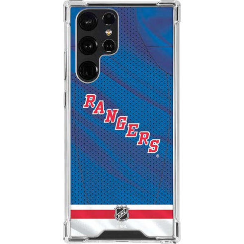 NHL New York Rangers Home Jersey Galaxy S24 Ultra Clear Case