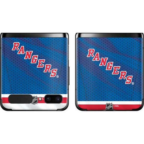 NHL New York Rangers Home Jersey Galaxy Z Flip Skin