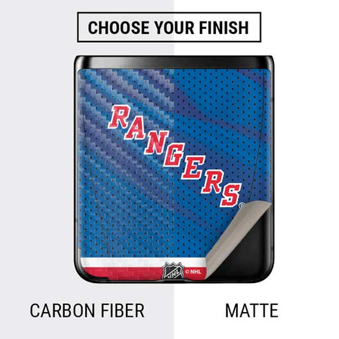 NHL New York Rangers Home Jersey Galaxy Z Flip Skin