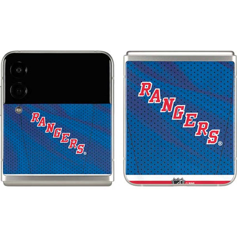 NHL New York Rangers Home Jersey Galaxy Z Flip3 5G Skin