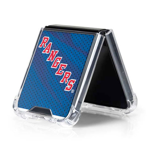 NHL New York Rangers Home Jersey Galaxy Z Flip5 5G Clear Case