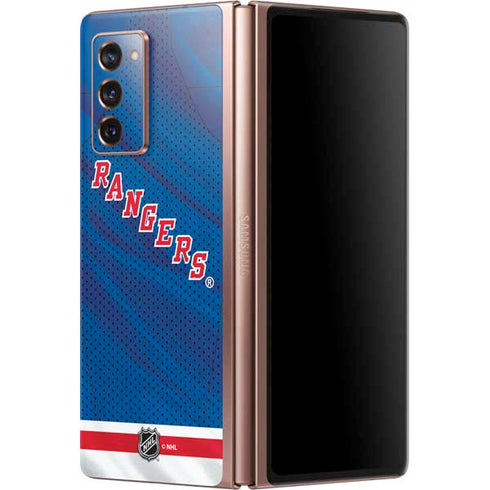 NHL New York Rangers Home Jersey Galaxy Z Fold2 5G Skin