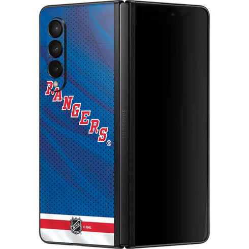 NHL New York Rangers Home Jersey Galaxy Z Fold3 5G Skin