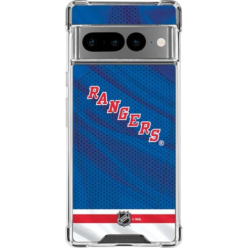 NHL New York Rangers Home Jersey Google Pixel 7 Pro Clear Case