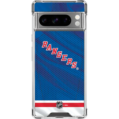 NHL New York Rangers Home Jersey Google Pixel 8 Pro Clear Case