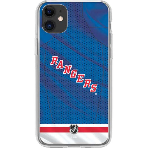 NHL New York Rangers Home Jersey iPhone 11 Clear Case