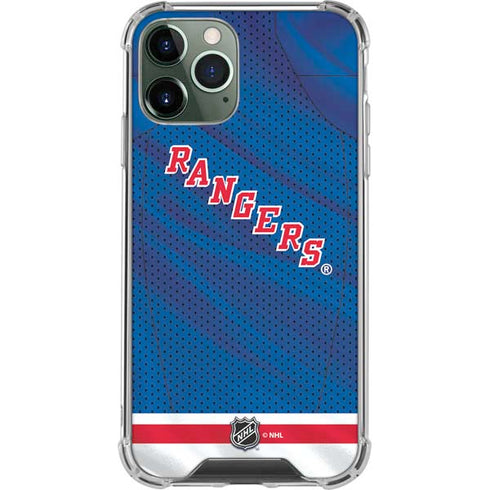 NHL New York Rangers Home Jersey iPhone 11 Pro Max Clear Case