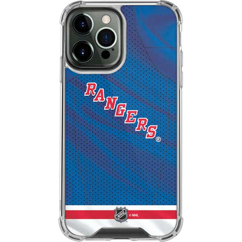 NHL New York Rangers Home Jersey iPhone 14 Pro Max Clear Case