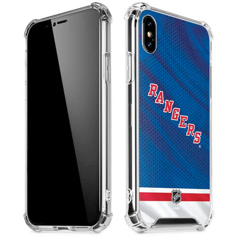NHL New York Rangers Home Jersey iPhone XS Max Clear Case
