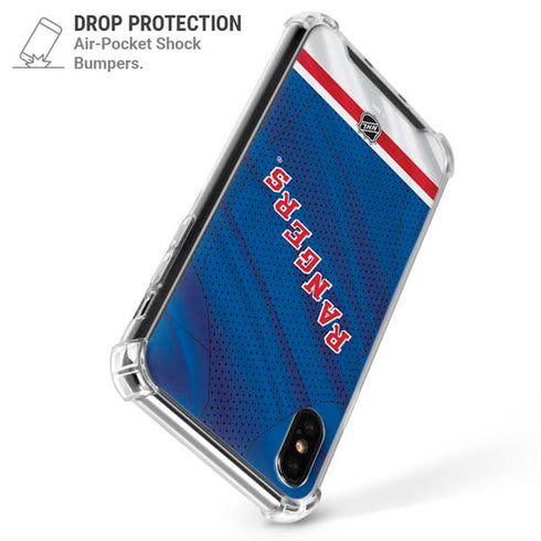NHL New York Rangers Home Jersey iPhone XS Max Clear Case