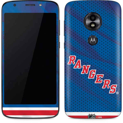 NHL New York Rangers Home Jersey Moto E5 Play Skin