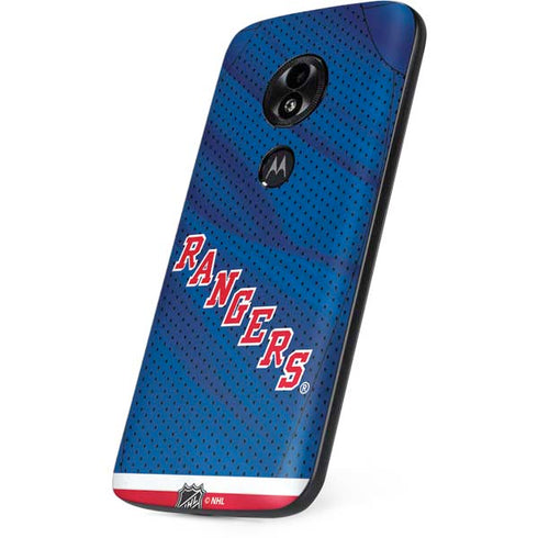NHL New York Rangers Home Jersey Moto E5 Play Skin