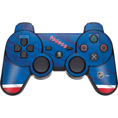 NHL New York Rangers Home Jersey PS3 Dual Shock wireless controller Skin
