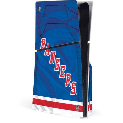 NHL New York Rangers Home Jersey PS5 Slim Disk Console Skin
