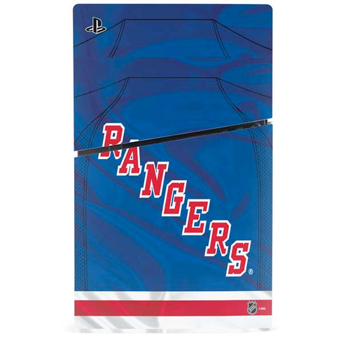 NHL New York Rangers Home Jersey PS5 Slim Digital Edition Console Skin
