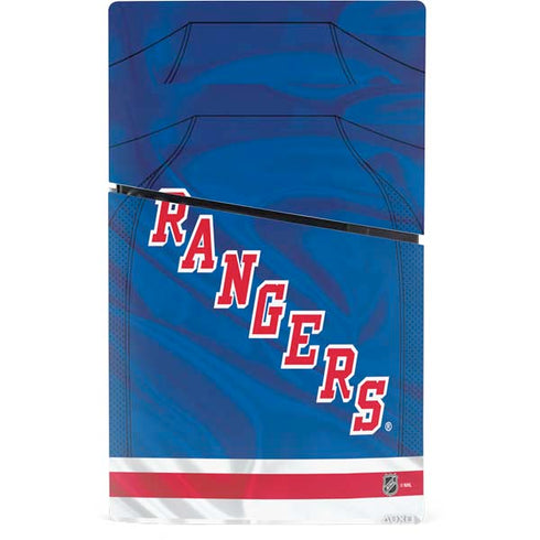 NHL New York Rangers Home Jersey PS5 Slim Digital Edition Console Skin