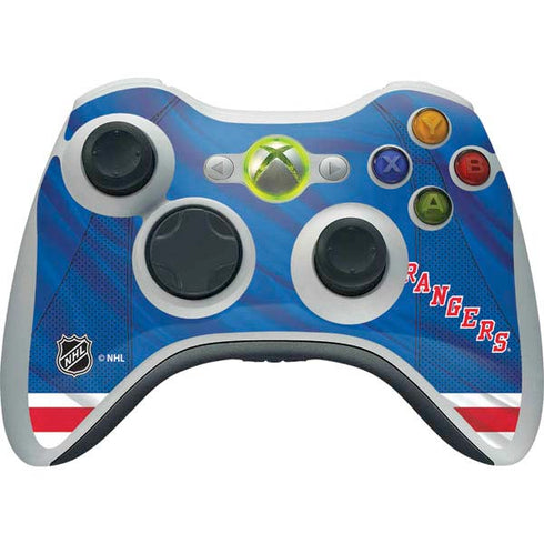 NHL New York Rangers Home Jersey Xbox 360 Wireless Controller Skin
