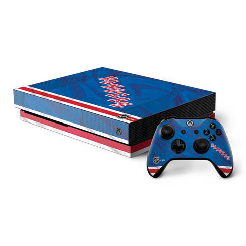 NHL New York Rangers Home Jersey Xbox One X Bundle Skin