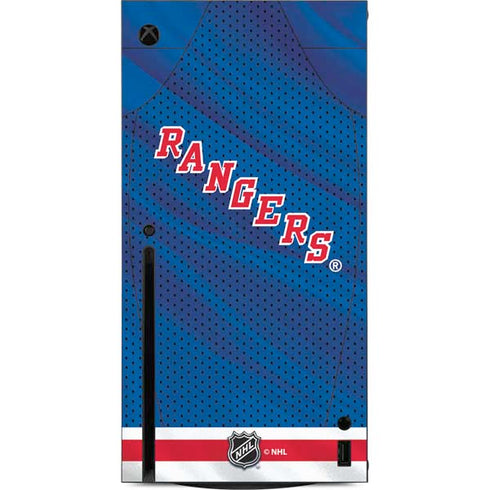 NHL New York Rangers Home Jersey Xbox Series X Console Skin