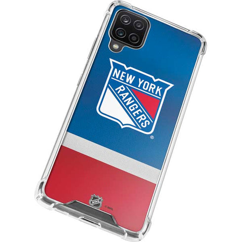 NHL New York Rangers Jersey Galaxy A12 Clear Case