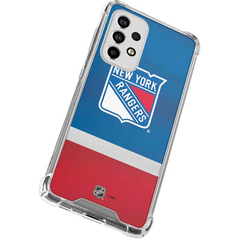 NHL New York Rangers Jersey Galaxy A33 5G Clear Case