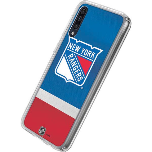 NHL New York Rangers Jersey Galaxy A50 Clear Case