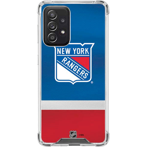 NHL New York Rangers Jersey Galaxy A52 5G Clear Case