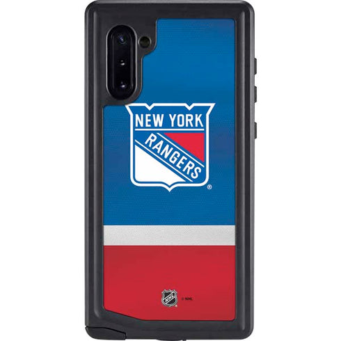 NHL New York Rangers Jersey Galaxy Note 10 Waterproof Case