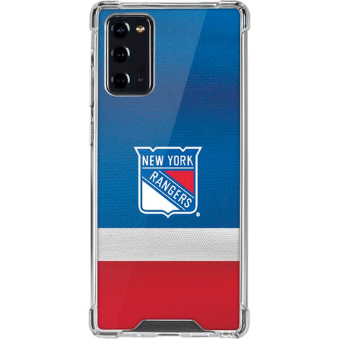 NHL New York Rangers Jersey Galaxy Note20 5G Clear Case