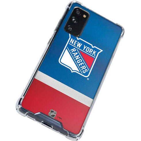 NHL New York Rangers Jersey Galaxy S20 FE Clear Case