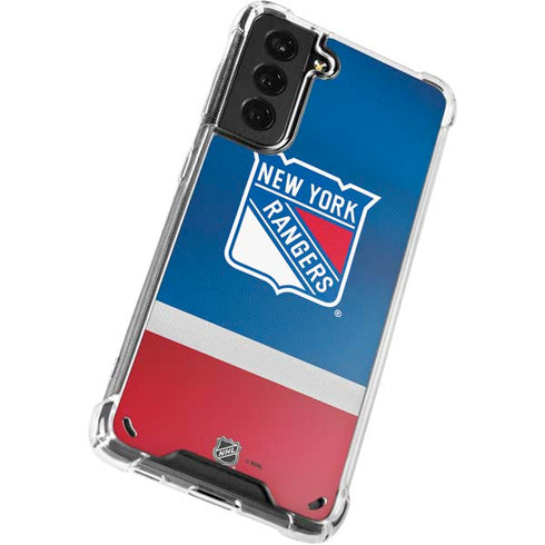 NHL New York Rangers Jersey Galaxy S21 Plus 5G Clear Case