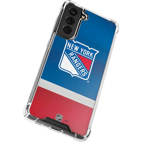 NHL New York Rangers Jersey Galaxy S22 Plus Clear Case