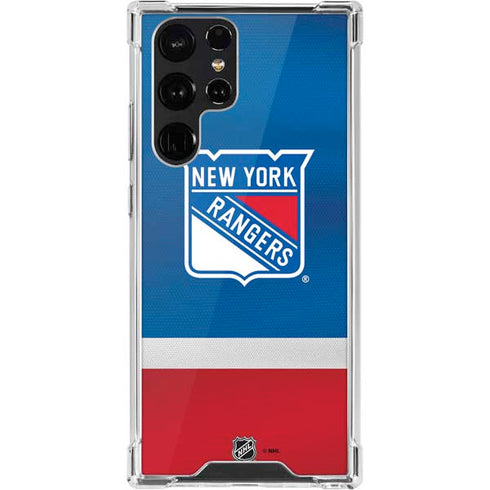 NHL New York Rangers Jersey Galaxy S22 Ultra Clear Case