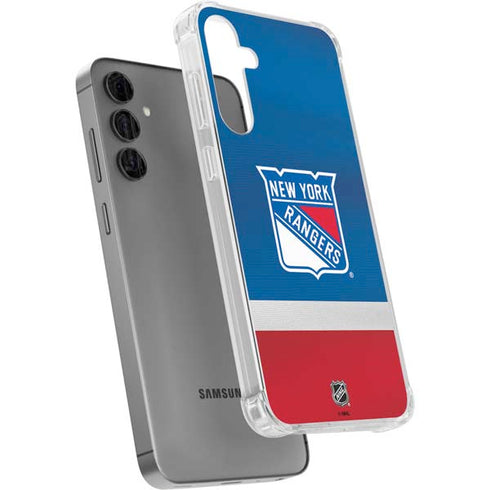 NHL New York Rangers Jersey Galaxy S24 Plus Clear Case