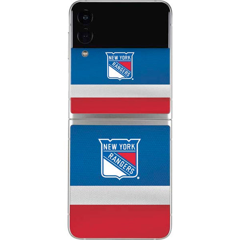 NHL New York Rangers Jersey Galaxy Z Flip4 5G Skin