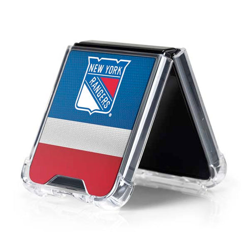 NHL New York Rangers Jersey Galaxy Z Flip5 5G Clear Case