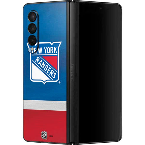NHL New York Rangers Jersey Galaxy Z Fold3 5G Skin