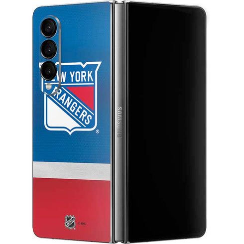 NHL New York Rangers Jersey Galaxy Z Fold4 5G Skin
