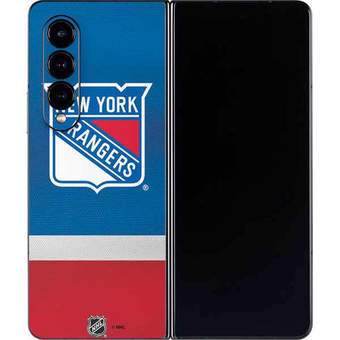 NHL New York Rangers Jersey Galaxy Z Fold4 5G Skin